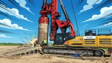 Ленский мост набирает темп. Опоры уходят в глубину